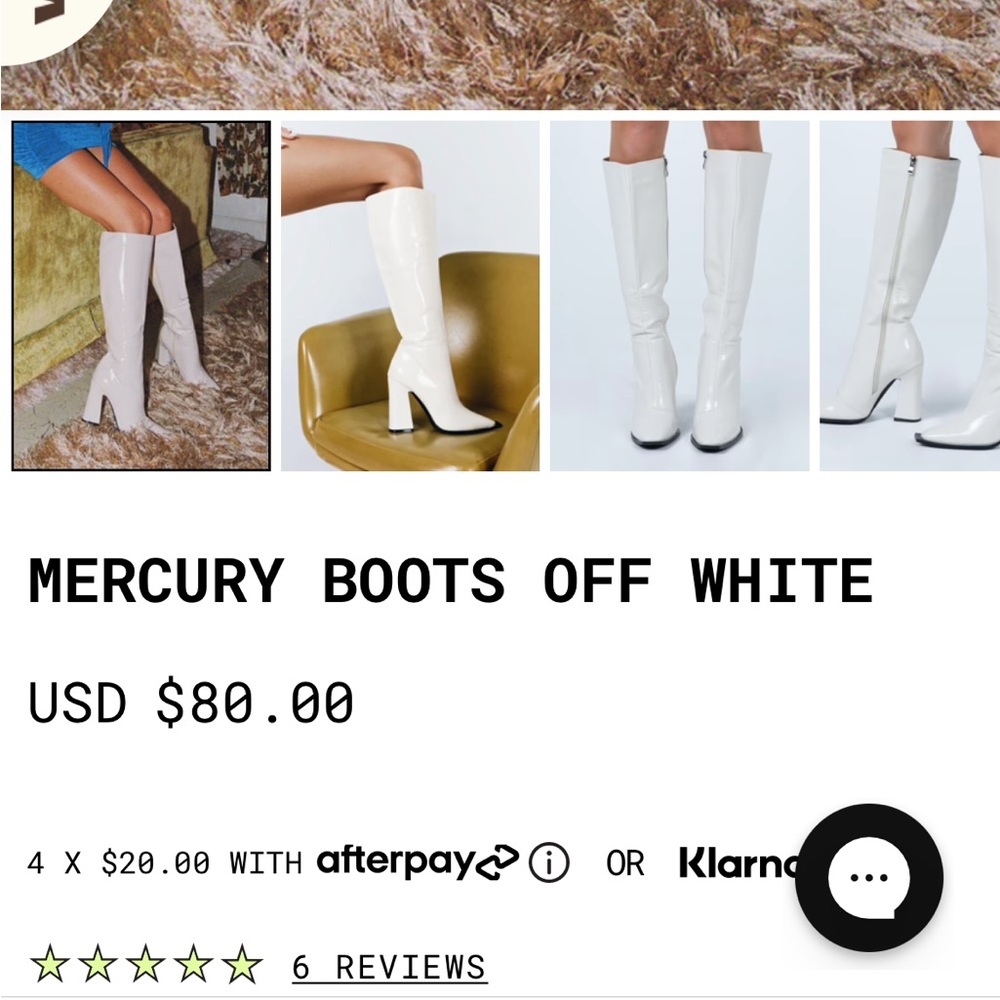 Princess Polly Mercury Boots - off white